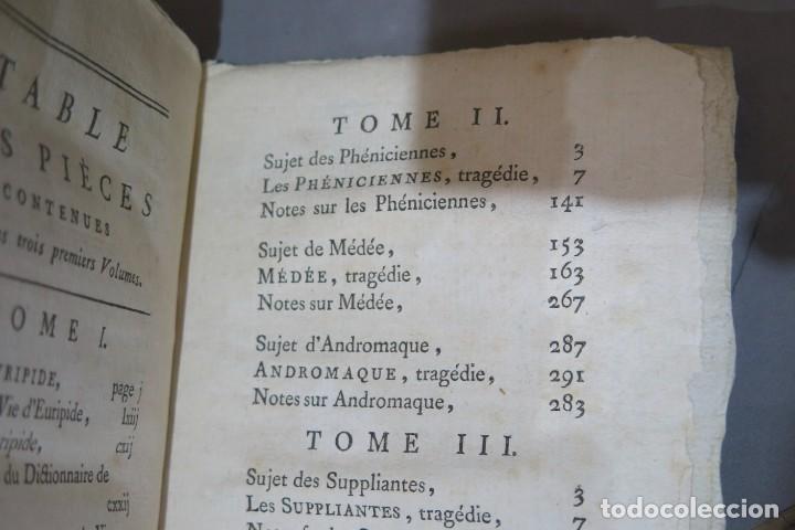 Libros antiguos: 1782.- Les Tragedies D&acute;Euripide. TOMO 2 - Foto 3