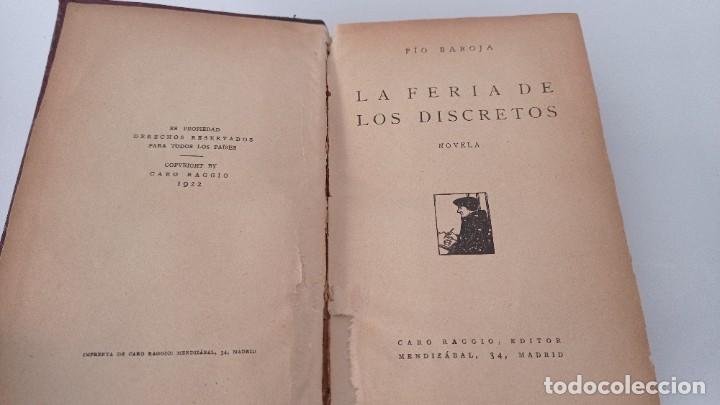 Libros antiguos: Pio Baroja, La Feria de los Discretos (1922) - Foto 2