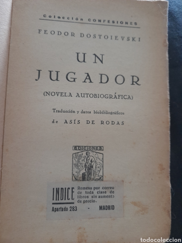 Libros antiguos: El jugador. Dostoievski - Foto 3