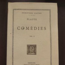 Libros antiguos: COLECCION BERNAT METGE Nº 76 - COMÈDIES VOL. II PLAUTO. Lote 350463789