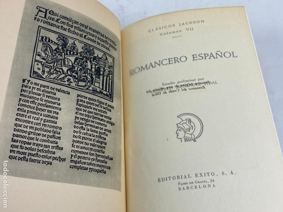 Libros antiguos: ROMANCERO ESPA&Ntilde;OL - CLASICOS JACKSON - Foto 2