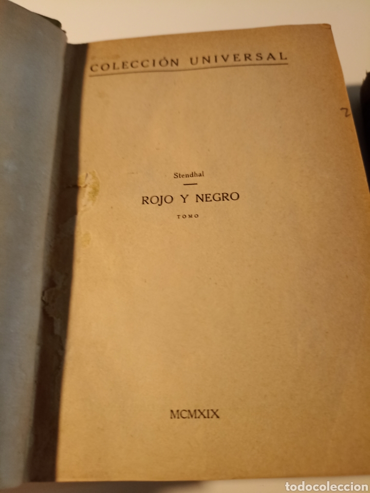 Libros antiguos: Rojo y Negro. Stendhal Ed.1919 - Foto 2