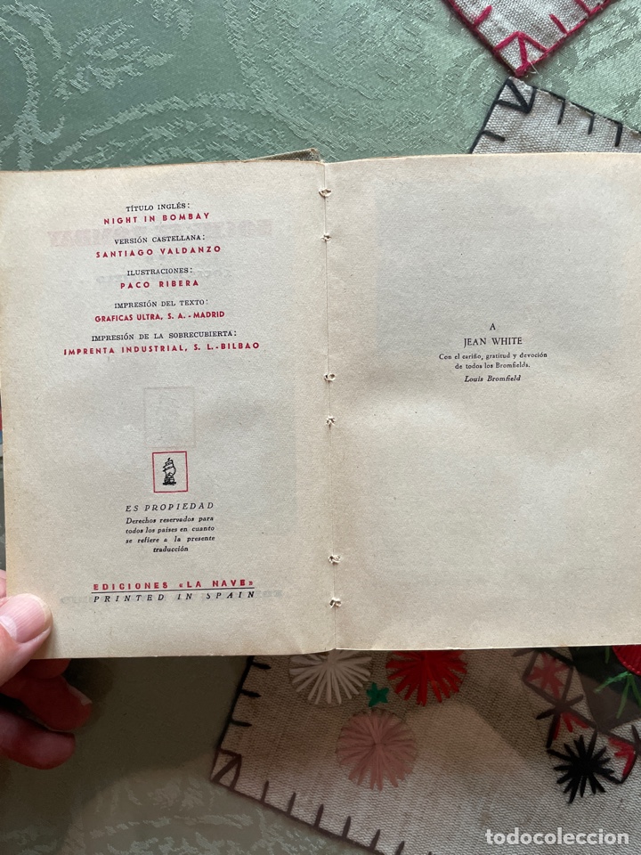 Libros antiguos: Noche en Bombay (LOUIS BROMFIELD) - Foto 4