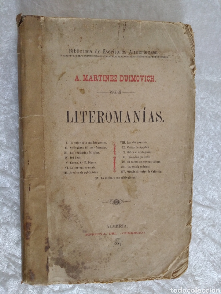 Libros antiguos: LITEROMAN&Iacute;AS , A. MART&Iacute;NEZ DUIMOVICH, 188 - Foto 1