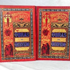 Libros antiguos: LIBROS 2 TOMOS OBRAS DE QUEVEDO FESTIVAS SATIRICAS Y SERIAS DE TERRAZA & ALIENA EDITORES