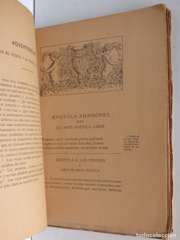 Libros antiguos: HORACIO, Ep&iacute;stola a los Pisones - Foto 2