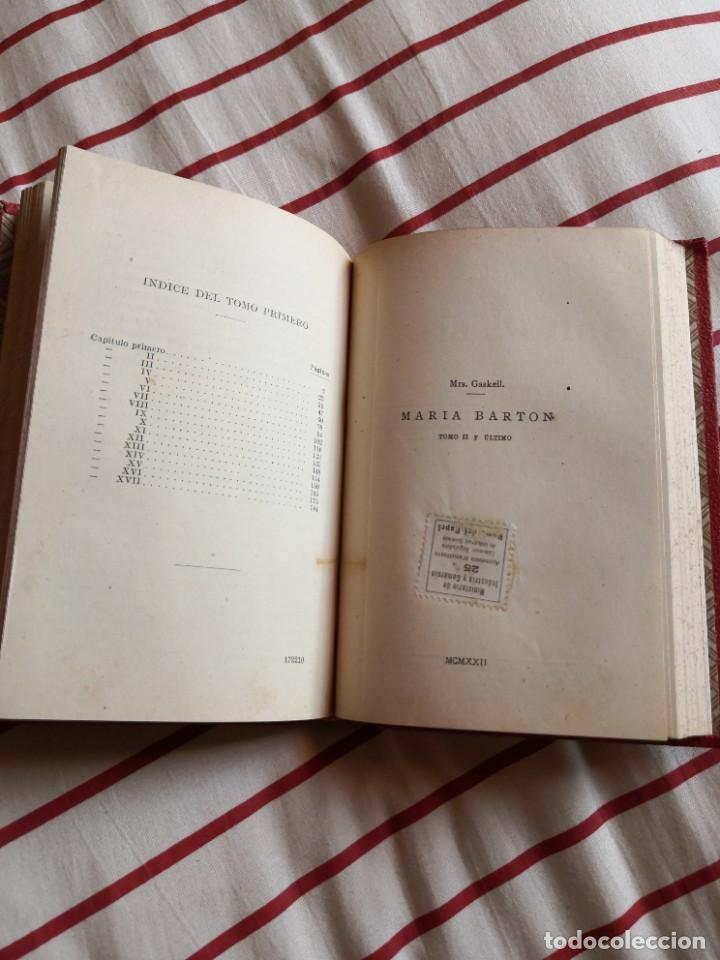 Libros antiguos: MRS. GASKELL Mar&iacute;a Barton - Foto 2