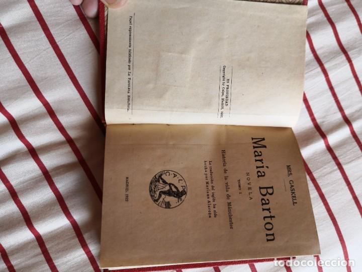 Libros antiguos: MRS. GASKELL Mar&iacute;a Barton - Foto 3