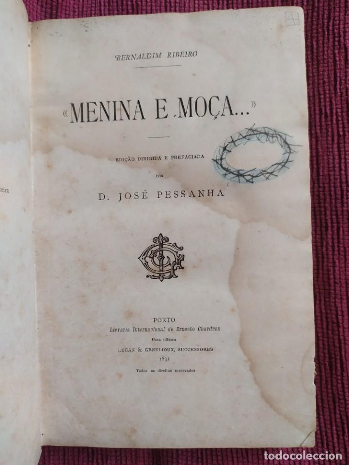 Libros antiguos: 1891. Menina e mo&ccedil;a. Bernaldim Ribeiro. - Foto 3