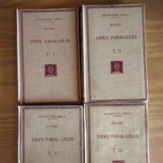 Libros antiguos: VIDAS PARAL-LELES PLUTARC 4 TOMOS FUNDACIO BERNAT METGE 1926. EN CATALÁ/CATALÁN. Lote 365076501
