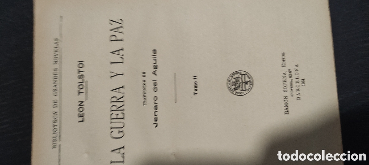 Libros antiguos: LA GUERRA Y LA PAZ - Foto 6