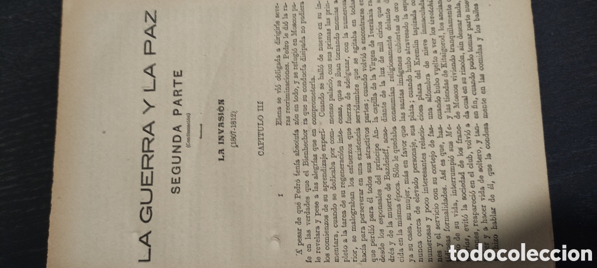 Libros antiguos: LA GUERRA Y LA PAZ - Foto 7