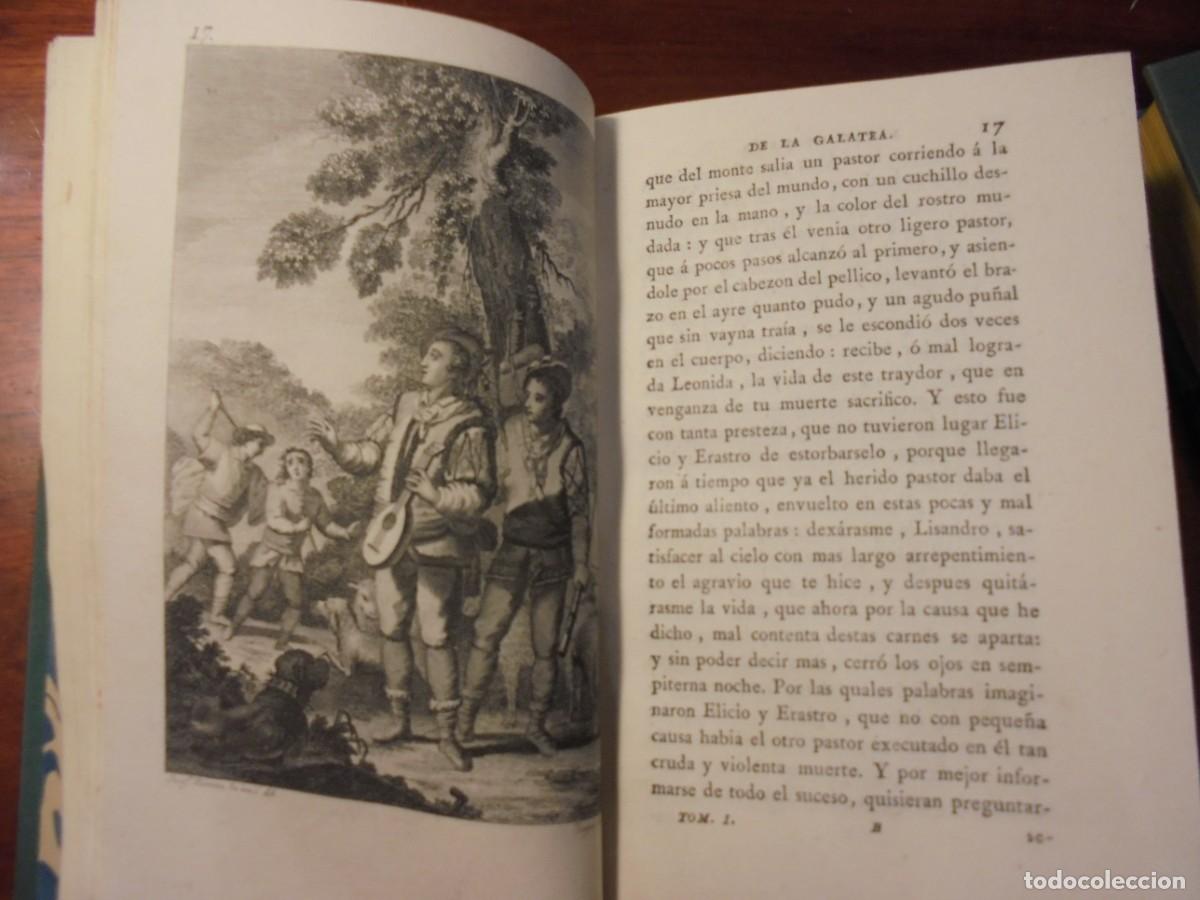 Libros antiguos: CERVANTES. LA GALATEA, SANCHA. 1784. 2 TOMOS - Foto 5