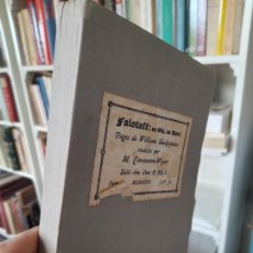 Libros antiguos: SHAKESPEARE, WILLIAM, FALSTAFF, TRAD. AL FRANCES, CONSTANTIN MEYER, ED. DENT&FILS, 1924 RARO. Lote 374283864