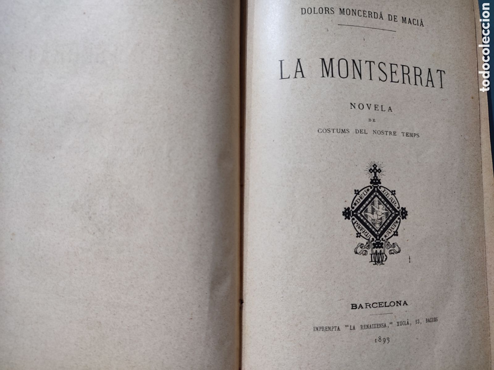 Libros antiguos: La Montserrat .Dolors Moncerda de Macia .1893 - Foto 1
