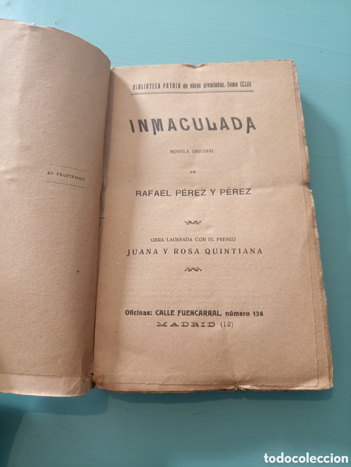 Libros antiguos: Inmaculada. Rafael P&eacute;rez y P&eacute;rez. - Foto 1