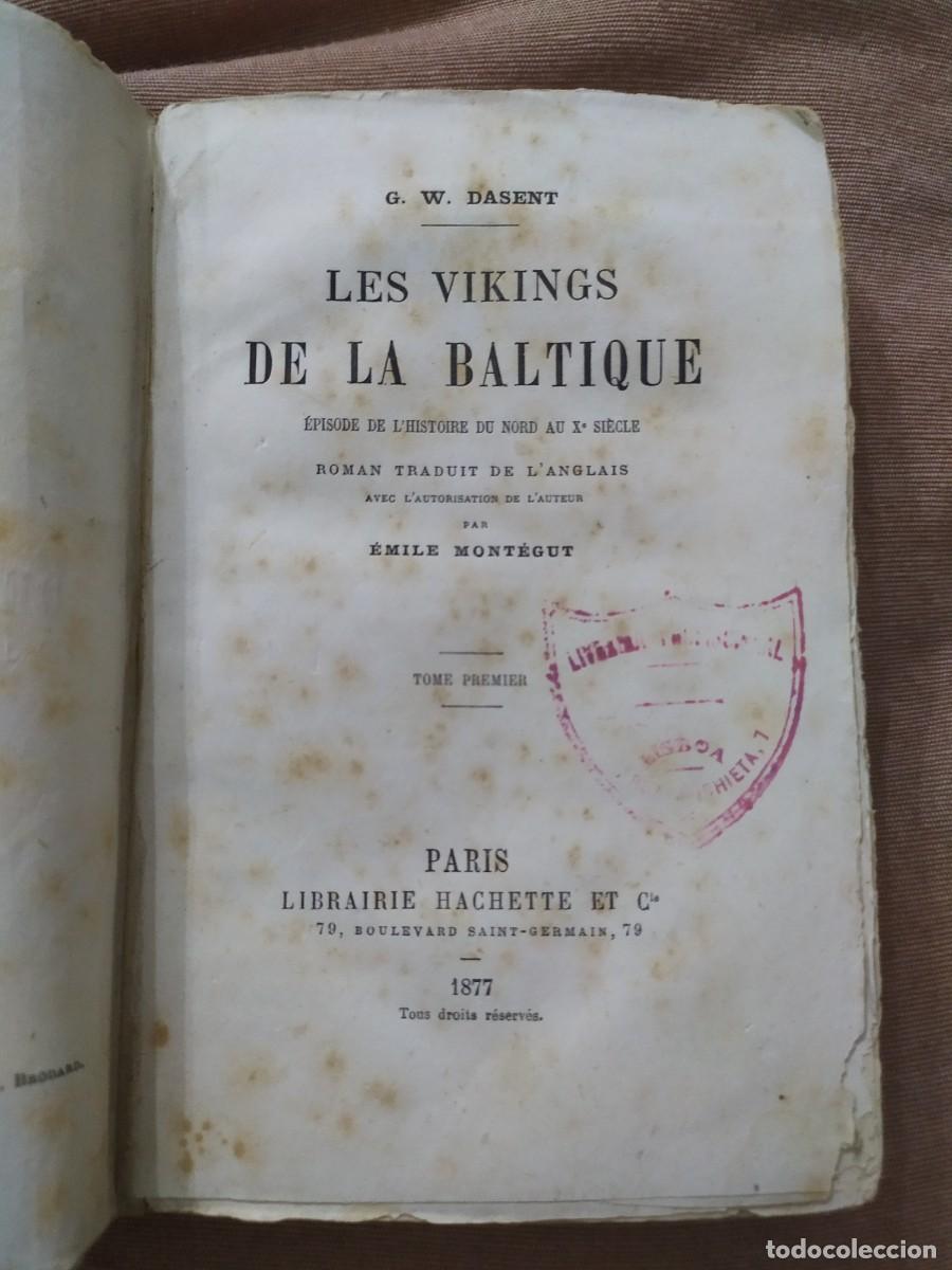 Libros antiguos: 1877. Les vikings de la Baltique. Dasent. - Foto 1