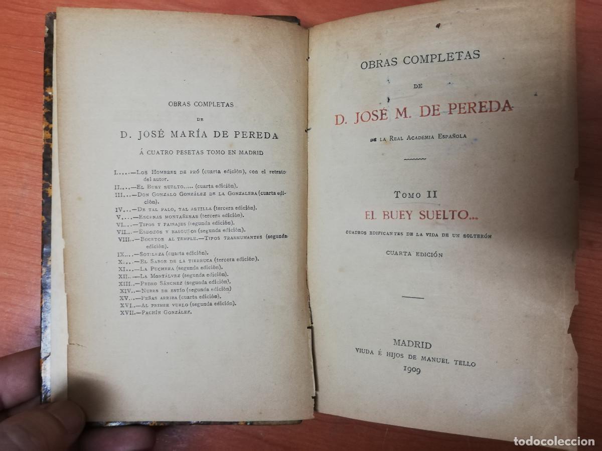 Libros antiguos: PEREDA. Libro antiguo de 1909 - Foto 3