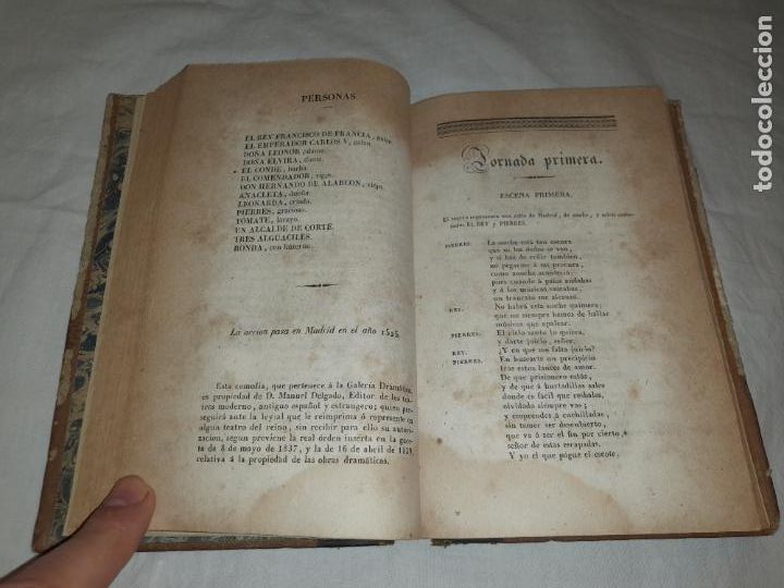 Libros antiguos: 1 EDICION DE OBRAS DRAMATICAS DEL DUQUE DE RIVAS - A&Ntilde;O 1840. - Foto 5