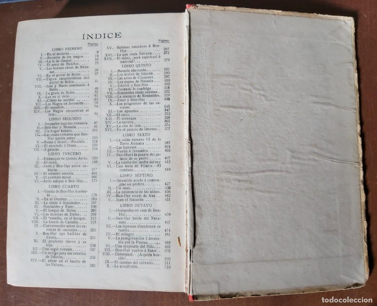 Libros antiguos: Libro Ben-Hur, 531 p&aacute;ginas, sin fecha de edici&oacute;n - Foto 7