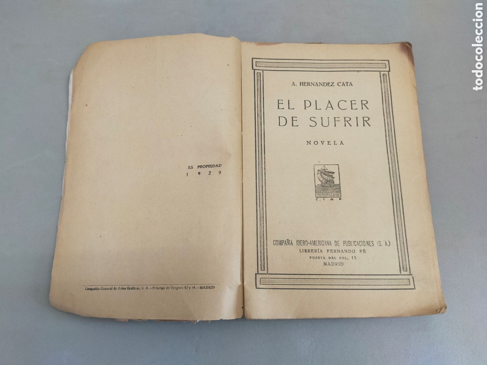 Libros antiguos: EL PLACER DE SUFRIR. A HERNANDEZ CAT&Aacute;. 1929 - Foto 5