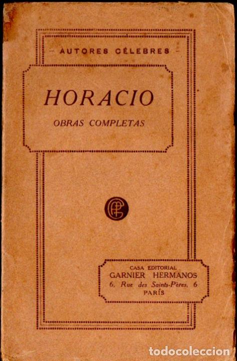 Libros antiguos: HORACIO : OBRAS COMPLETAS (GARNIER, PAR&Iacute;S, c. 1920) - Foto 1