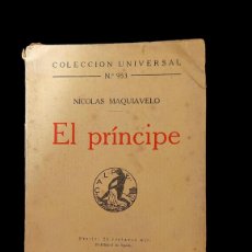 Libros antiguos: EL PRINCIPE - NICOLÁS MAQUIAVELO - MADRID 1924