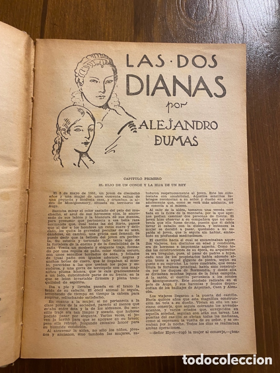 Libros antiguos: LAS DOS DIANAS 1939 ALEJANDRO DUMAS - Foto 3