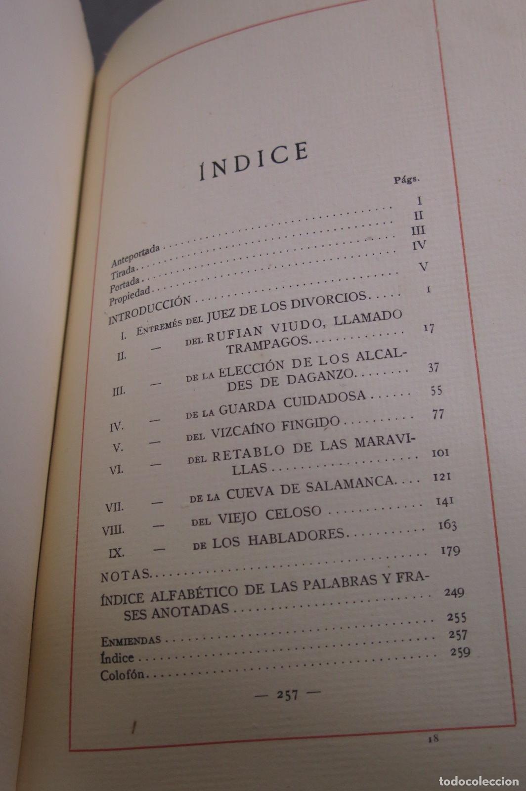 Libros antiguos: 1916.- Entremeses. Ejemplar numerado. CERVANTES - Foto 3