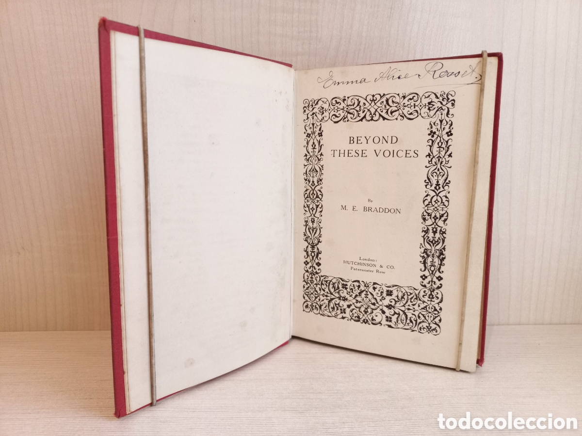 Libros antiguos: Beyond these Voices. Braddon. Hutchinson. Ingl&eacute;s - Foto 4