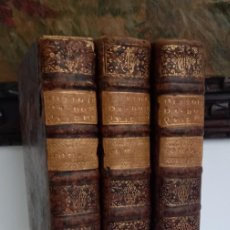 Libros antiguos: 3 TOMOS DE DON QUIJOTE DE LA MANCHA DEL 1738 CON MAGNÍFICOS 27 GRABADOS EN FRANCES , DON QUICHOTTE. Lote 394345584