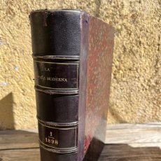 Libros antiguos: LA ESPAÑA MODERNA. NOVELAS ENCUADERNAS. 1898. PRIMER VOLÚMEN.. Lote 399509444