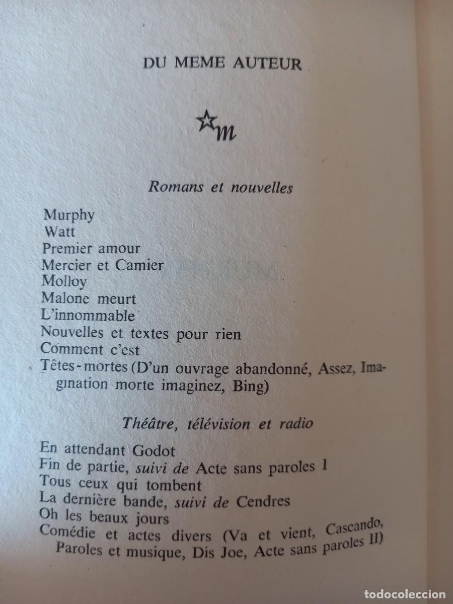 Libros antiguos: MURPHY - SAMUEL BECKETT - LES EDITIONS DE MINUIT - 1965 - Foto 3
