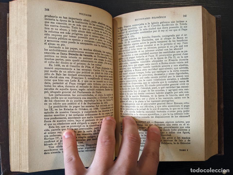 Libros antiguos: Diccionario filos&oacute;fico - Voltaire - Foto 3