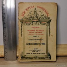Libros antiguos: ⚜️ ✅✅⬛⬛⬛ LA VIDA DE LAZARILLO DE TORMES. DE MENDOZA. HERNANDO, 1926. 192 PP. 70 G. Lote 401300269