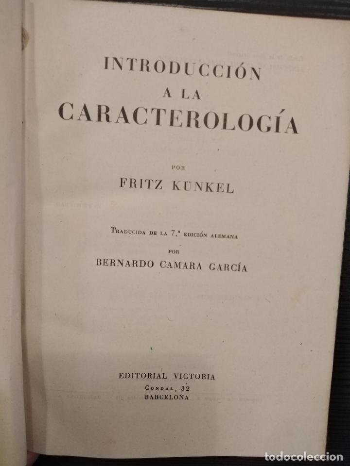 Libros antiguos: Introducci&oacute;n a la caracterolog&iacute;a - Fritz K&uuml;nkel - Foto 1