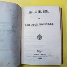 Libros antiguos: VIGILIAS DEL ESTIO POR DON JOSE ZORRILLA - MADRID 1842 - BOIX EDITOR. Lote 403348214