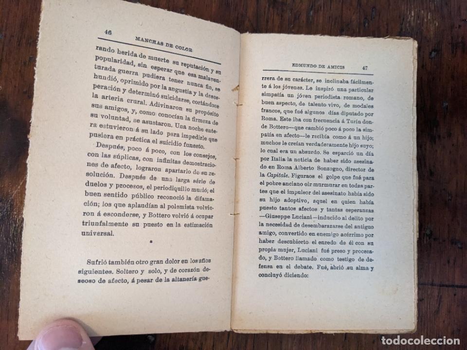 Libros antiguos: Manchas de color - Edmundo de Amicis - Foto 2