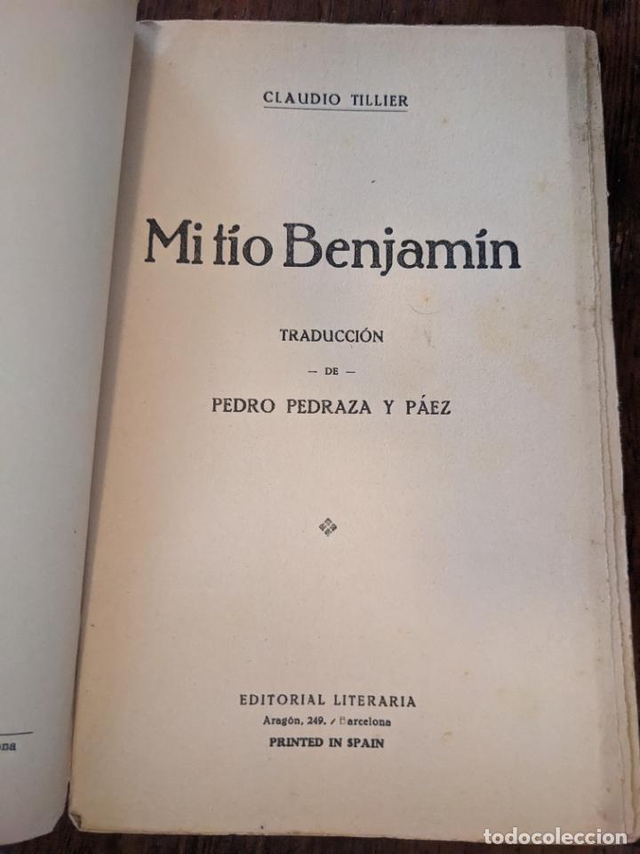 Libros antiguos: Mi t&iacute;o Benjamin - Pedro Pedraza y L&aacute;ez - Foto 2
