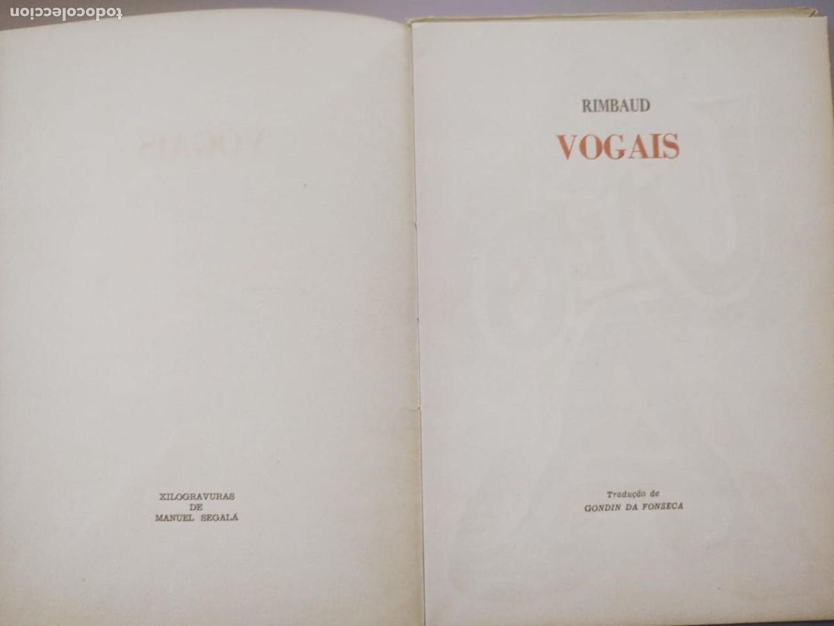 Libros antiguos: Rimbaud - Vogais / Voyelles - Foto 4