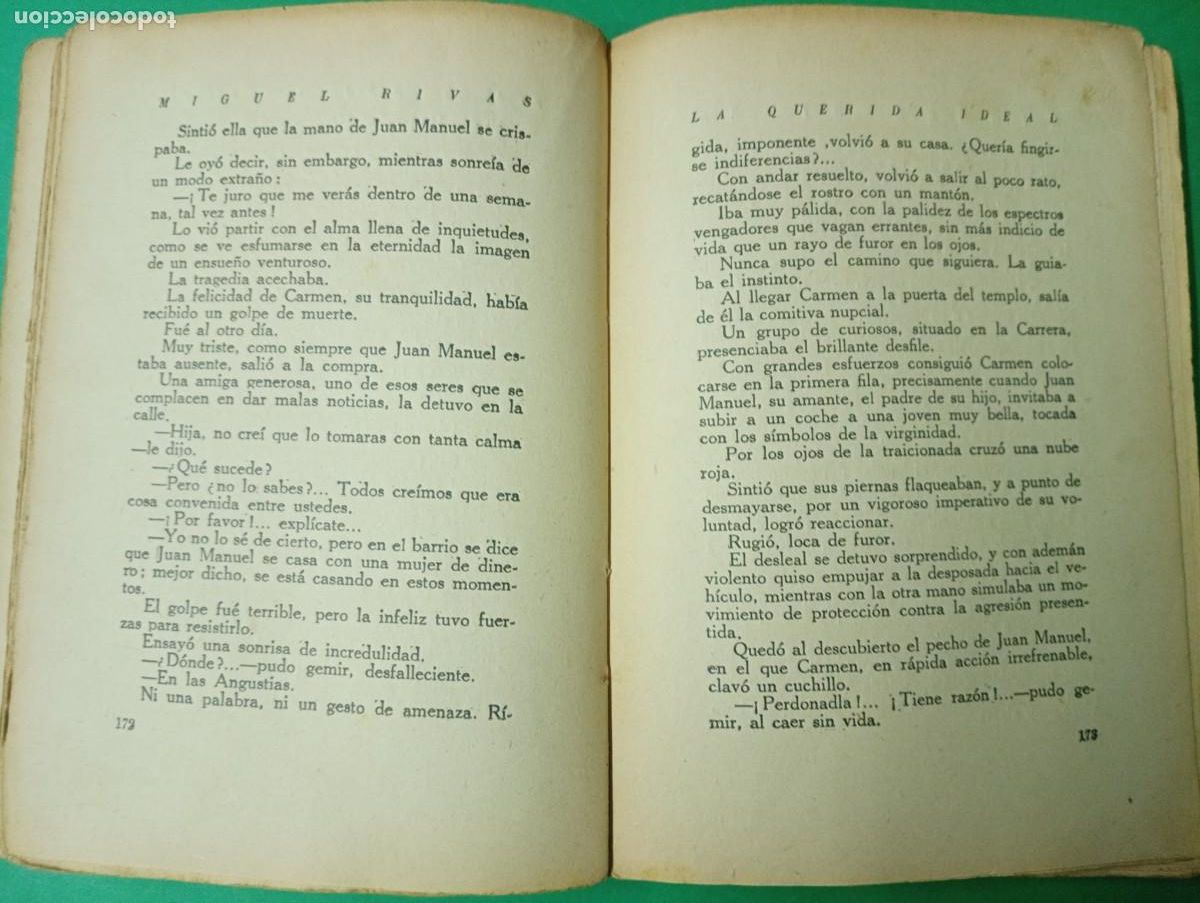 Libros antiguos: Antiguo libro de Miguel RIVAS: LA QUERIDA IDEAL. Barcelona 1929. - Foto 6