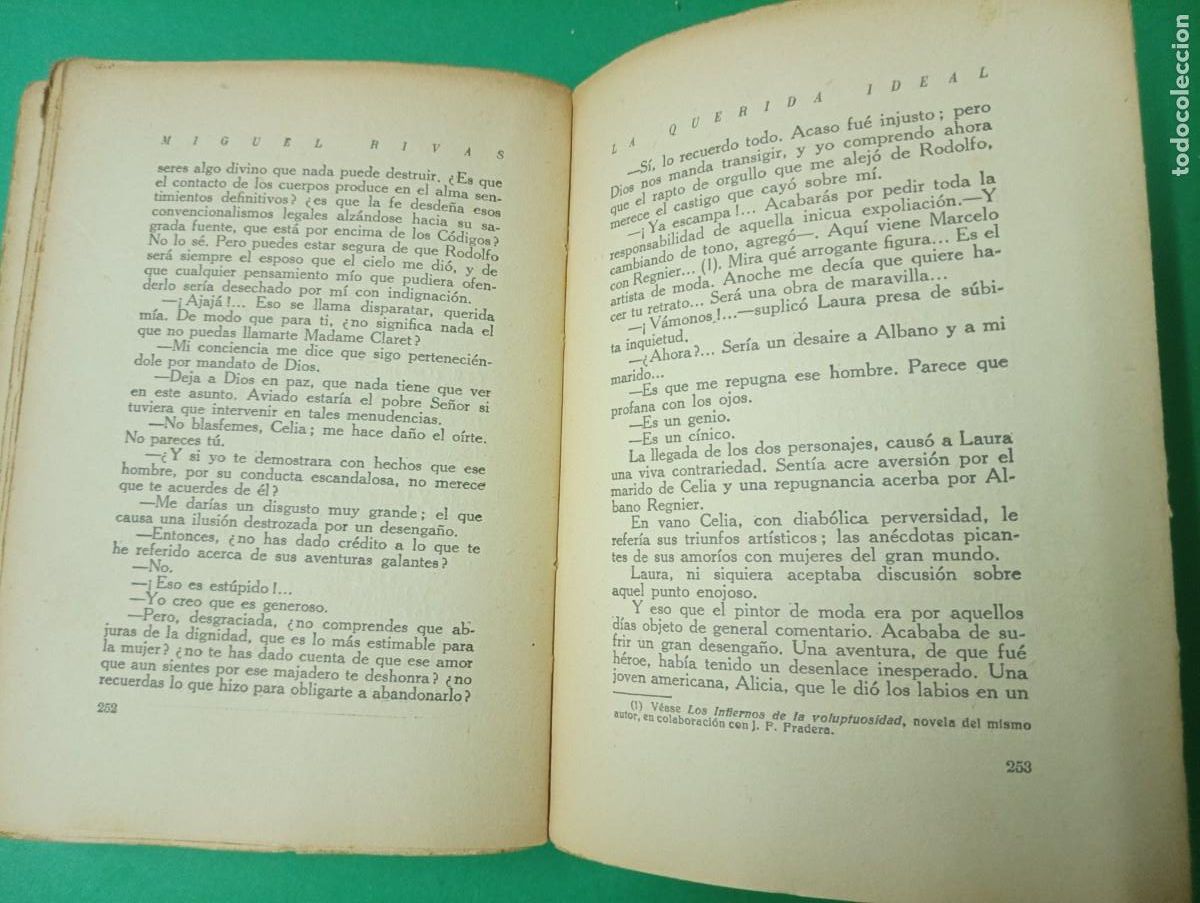 Libros antiguos: Antiguo libro de Miguel RIVAS: LA QUERIDA IDEAL. Barcelona 1929. - Foto 7