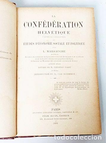 Libros antiguos: L. Marsauche - La Confederation Helvetique - Foto 1