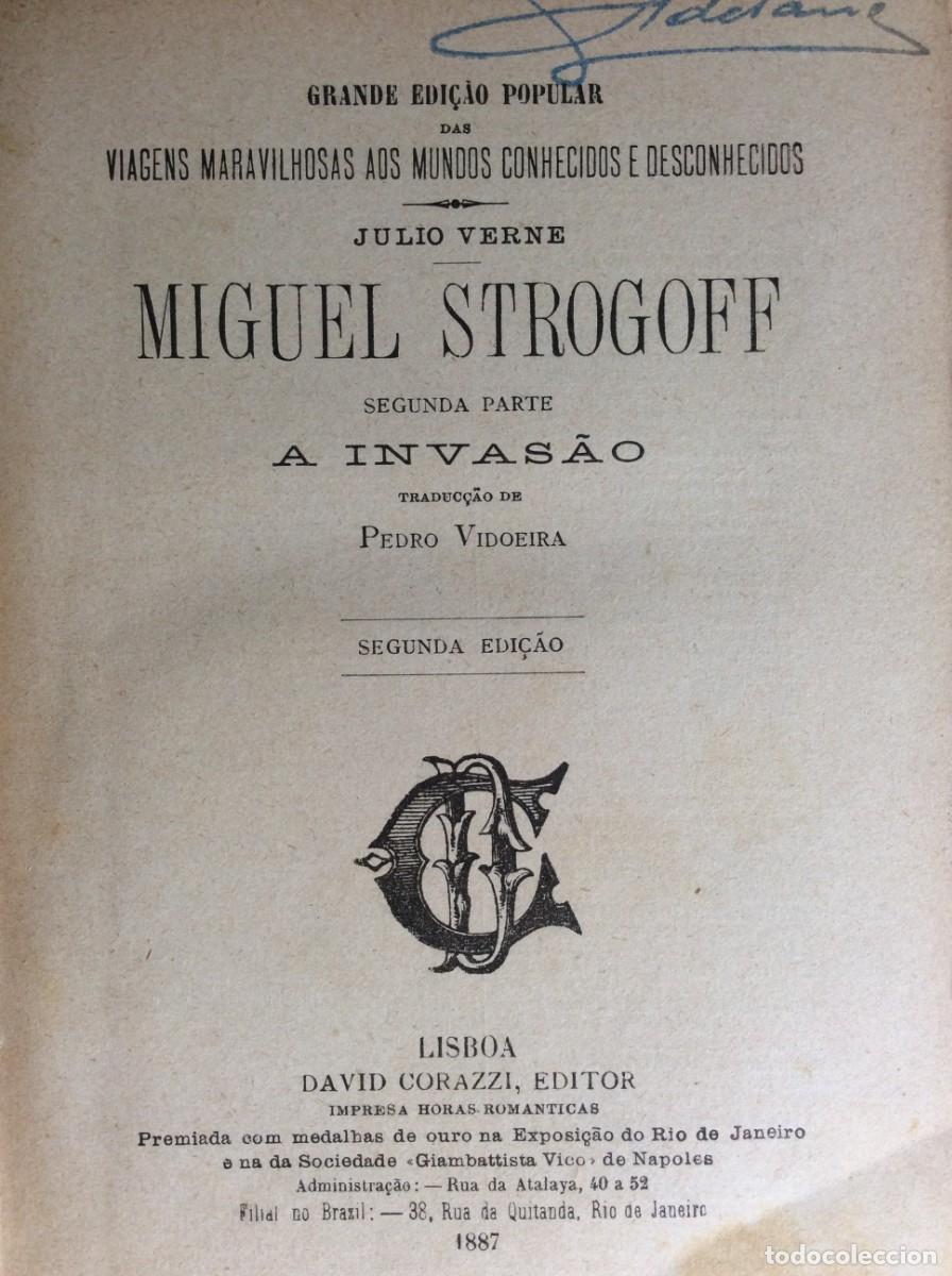Libros antiguos: MIGUEL STROGOFF. [2.&ordf; EDI&Ccedil;&Atilde;O] VERNE. (J&uacute;lio) - Foto 2