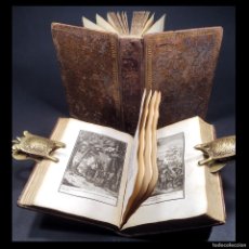 Libros antiguos: AÑO 1774 LAS PRINCIPALES AVENTURAS DE DON QUIJOTE PINTOR DEL REY COYPEL PRIMERA EDICIÓN GRABADOS 2V
