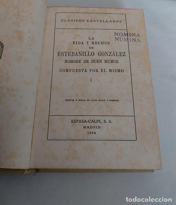 Libros antiguos: Estebanillo Gonz&aacute;lez Cl&aacute;sicos castellanos - Foto 3