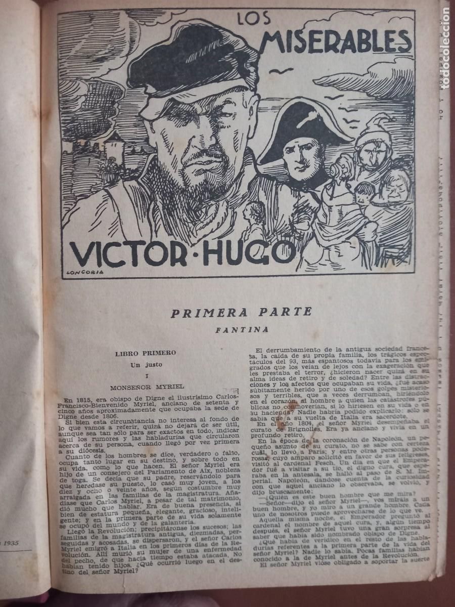 Libros antiguos: LIBRO LOS MISERABLES VICTOR HUGO A&Ntilde;O 1935 1 EDICION - Foto 4