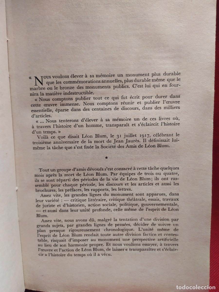 Libros antiguos: 1954. Loeuvre de Leon Blum. - Foto 4