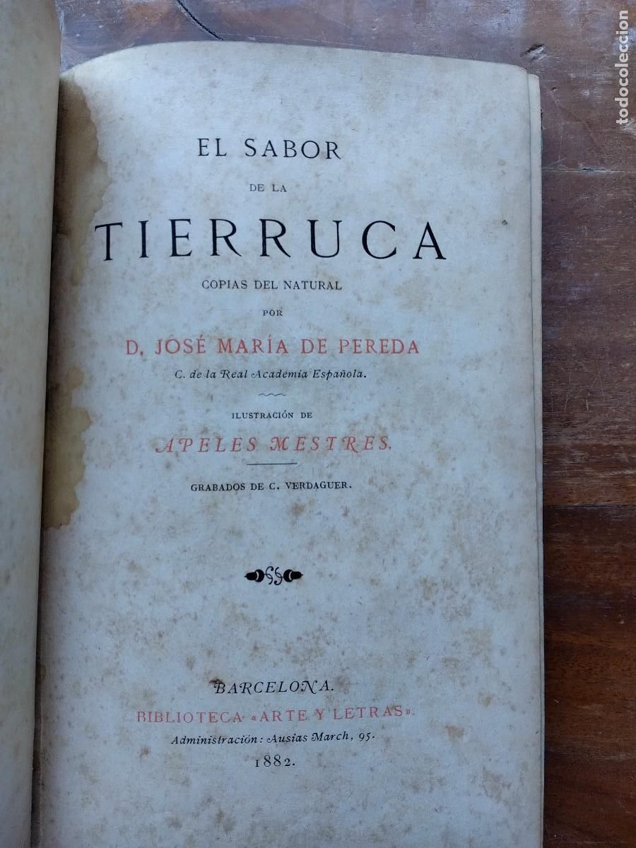 Libros antiguos: El sabor de la tierruca Pereda 1882 - Foto 3
