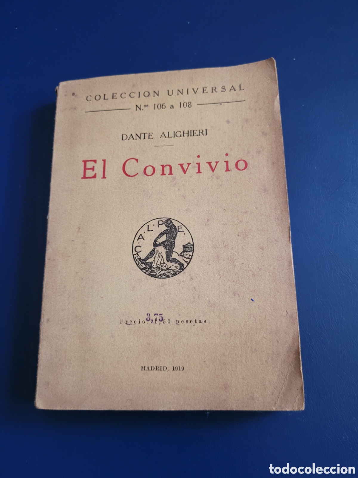 el convivio dante alighieri coleccion universal Buy Antique